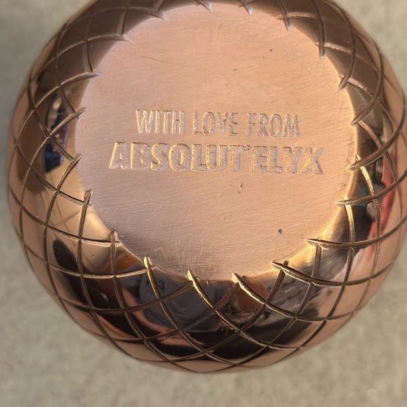 Rose Gold/Copper Pineapple Tumbler - By Absolut Vodka - Brand New - Picture 4 of 4